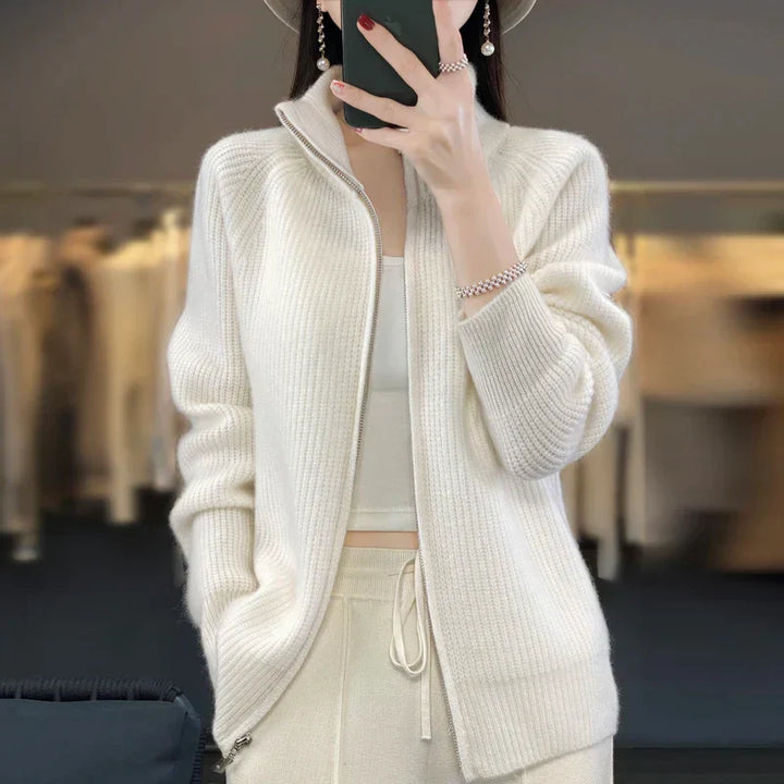 Beate | Kvinders Vinter Zip-Up Cardigan