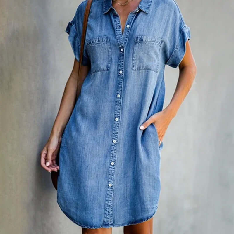 Liva – Den Bløde Denimkjole