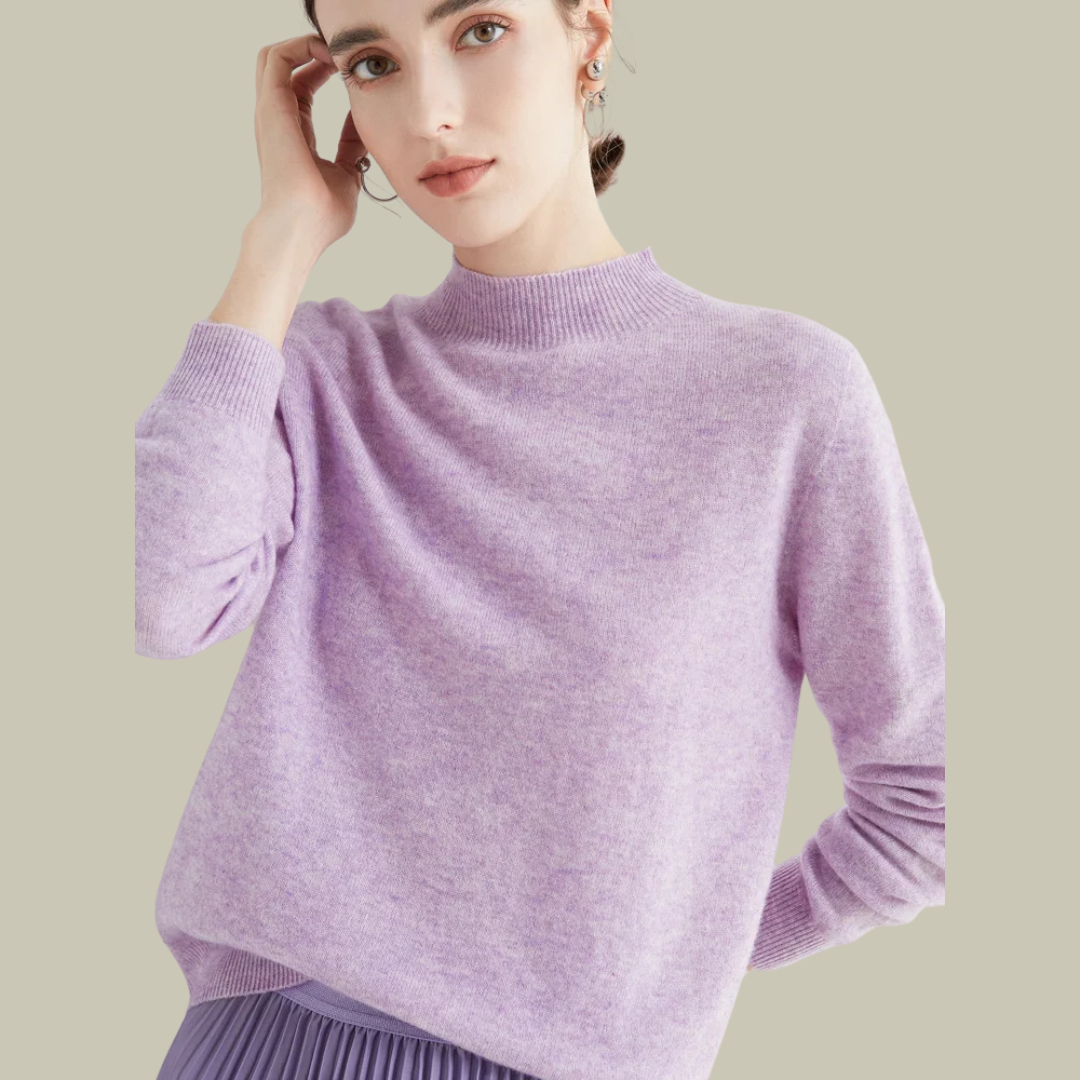 Rosanne | Kvinders Klassisk Vinter Sweater med Mockneck
