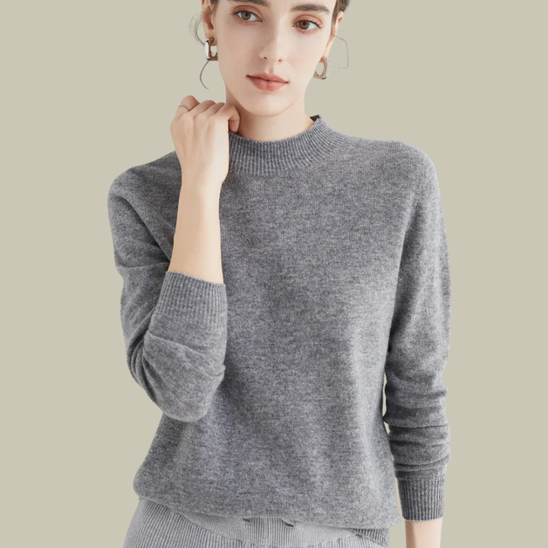 Rosanne | Kvinders Klassisk Vinter Sweater med Mockneck