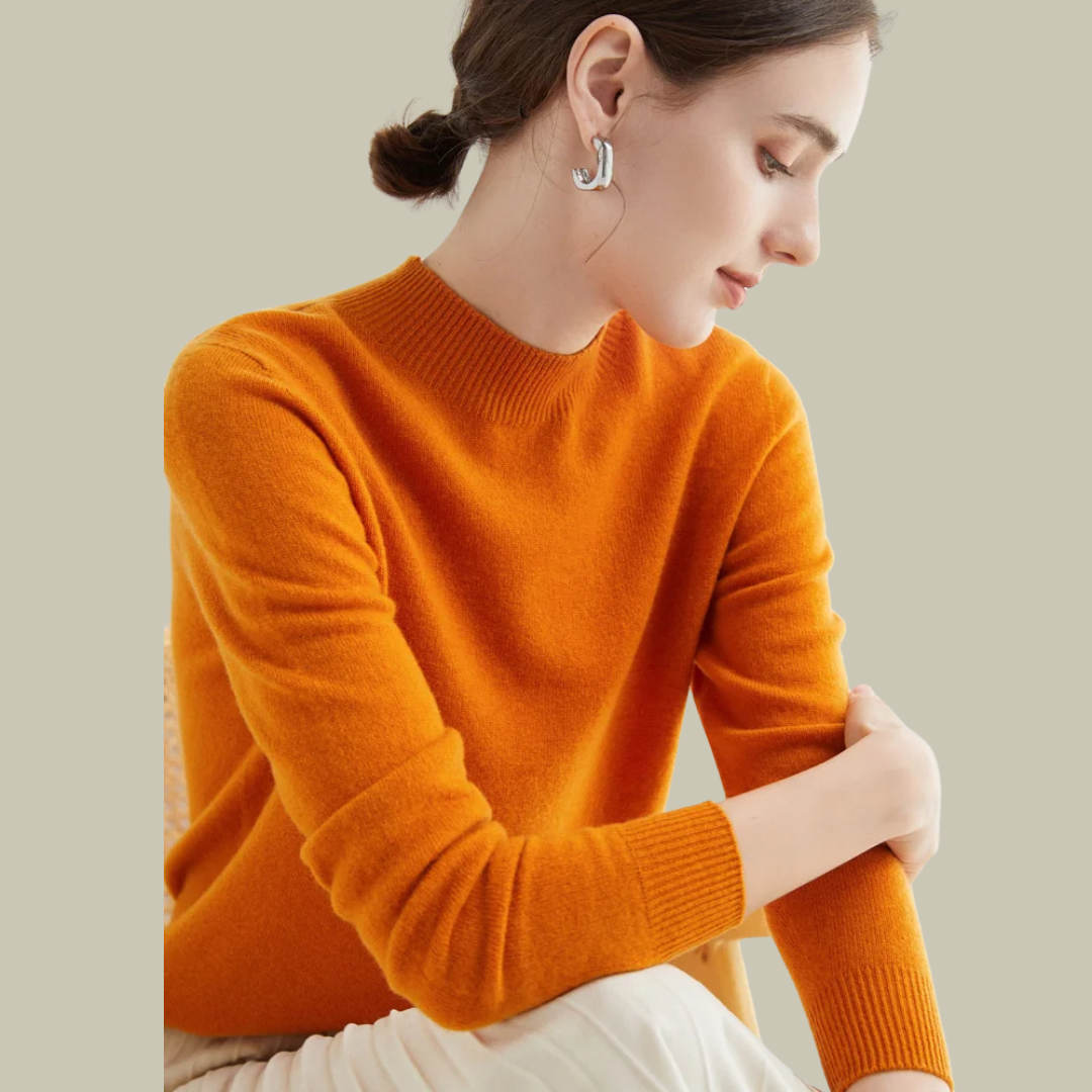 Rosanne | Kvinders Klassisk Vinter Sweater med Mockneck