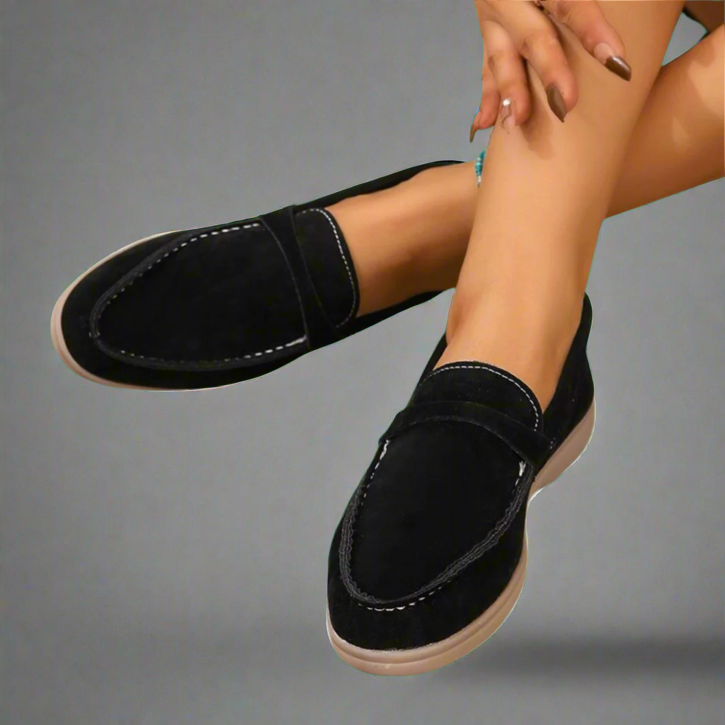 Hannah | Håndlavede Suede Mokkasiner med Stilfuldt Design