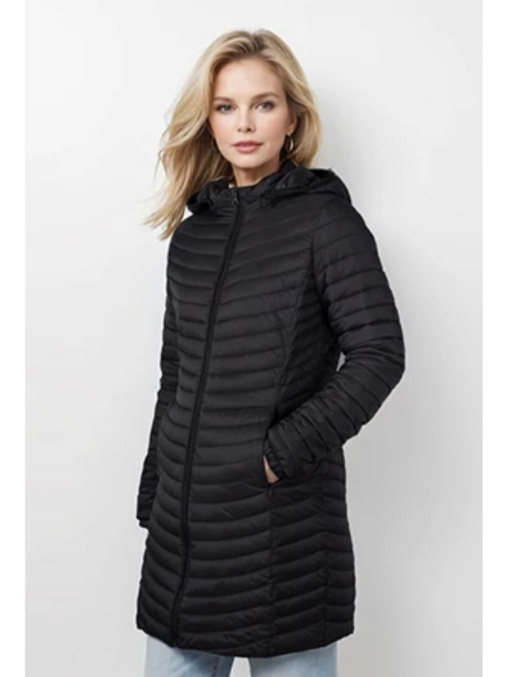 Lizette | Vinter Kvinders Dynejakke med Hætte og Lynlås