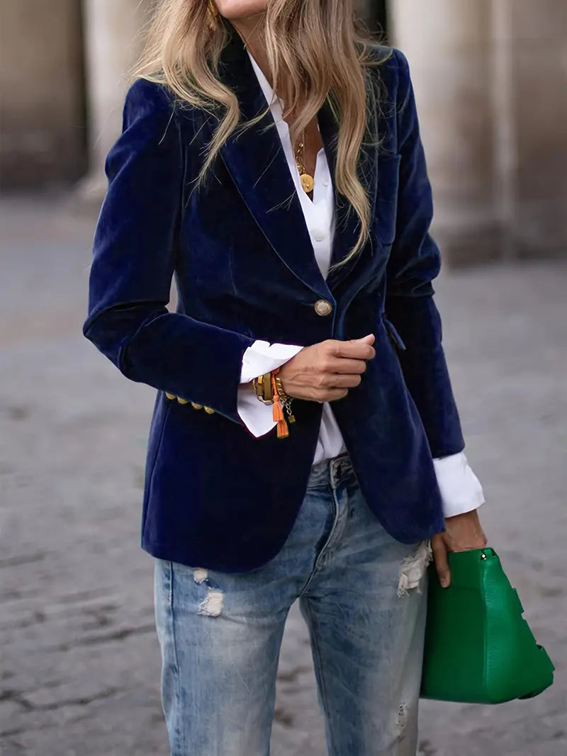 Astrid | Elegant Blazer i Blød Velour