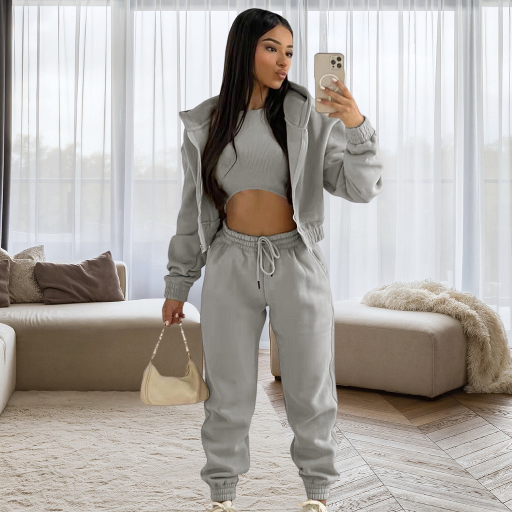 Gabriella | Kvinders Afslappet Pasform Hættetrøje og Jogging Sæt