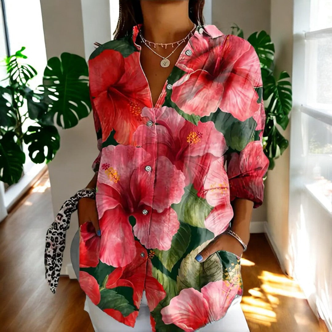Emilie Vintage Bluse – Tidløs Blomsterprint Til Sommeren