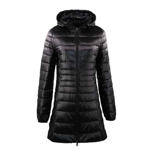 Kristiane | Vinter Kvinders Vatteret Frakke med Hætte og Lynlås