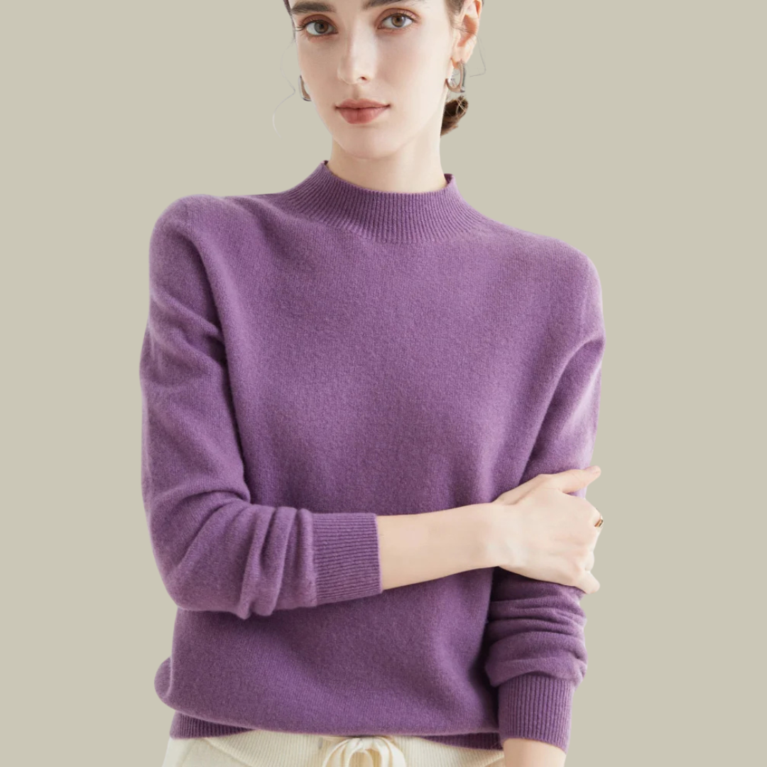 Rosanne | Kvinders Klassisk Vinter Sweater med Mockneck