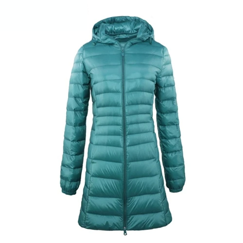 Kristiane | Vinter Kvinders Vatteret Frakke med Hætte og Lynlås
