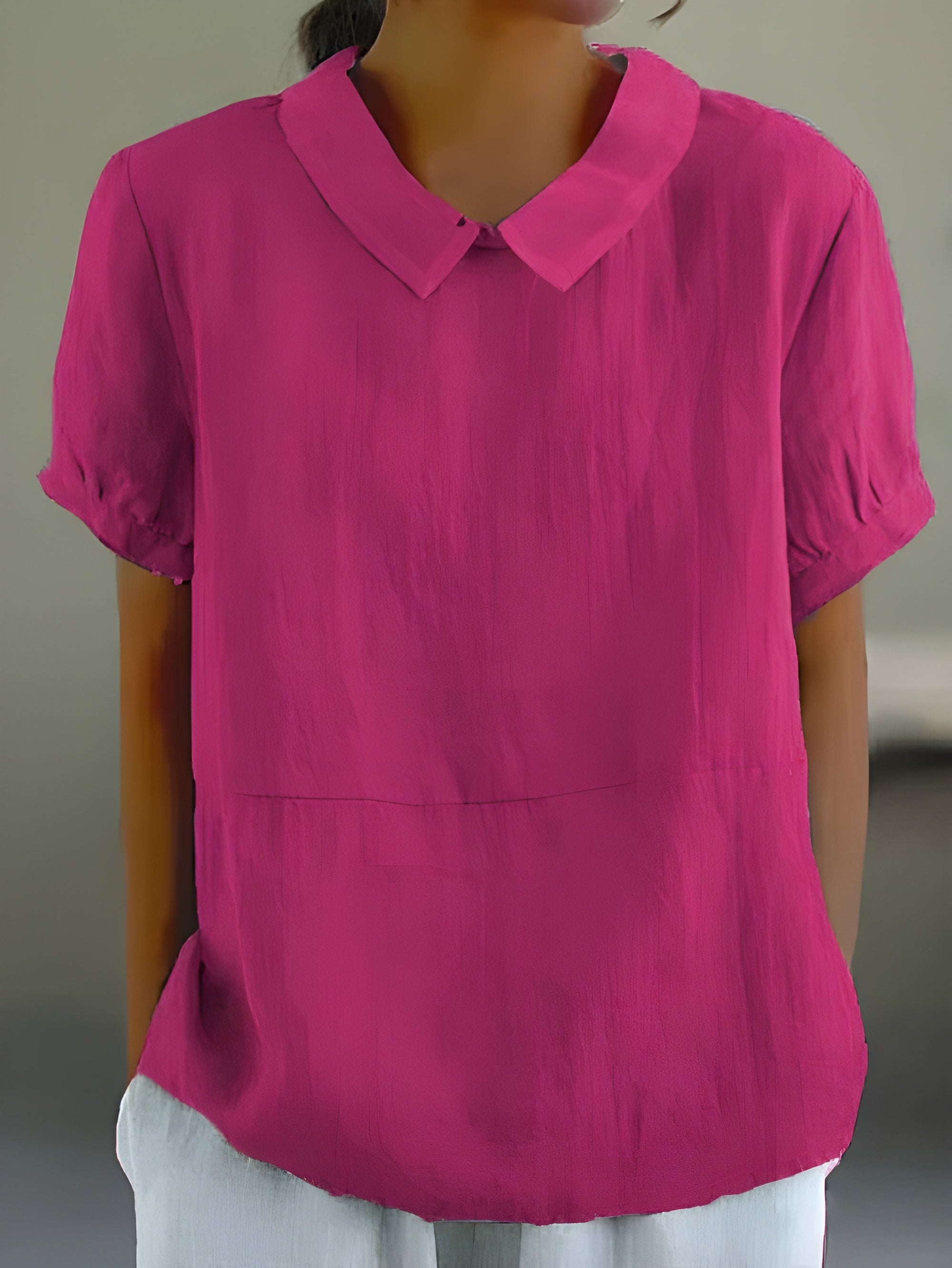 ALMA | Den Luftige Bluse med Elegant Krave