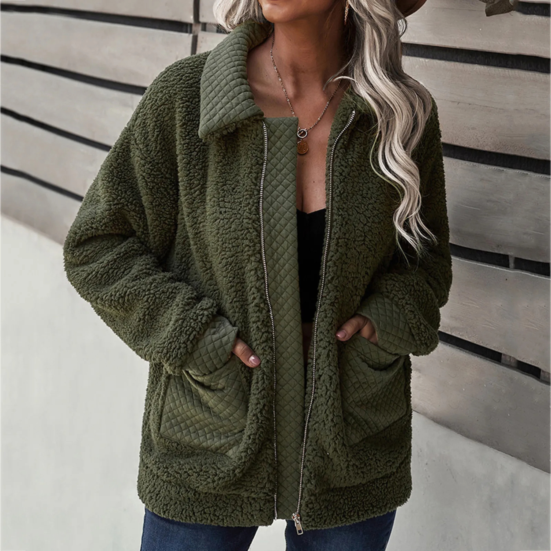 Lissy | Dame Løs Fleecejakke med Lynlås