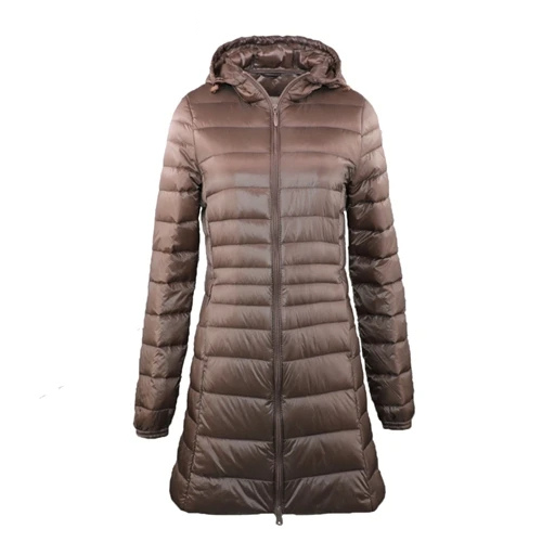 Kristiane | Vinter Kvinders Vatteret Frakke med Hætte og Lynlås