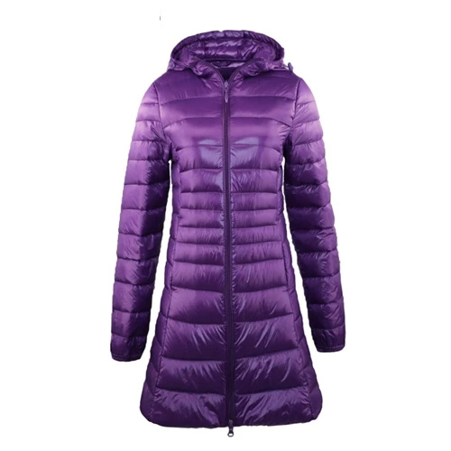 Kristiane | Vinter Kvinders Vatteret Frakke med Hætte og Lynlås