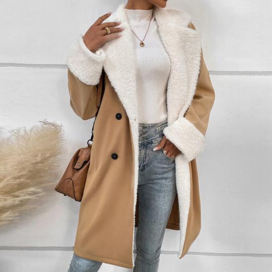 Laila | Dame Dobbeltradet Frakke med Sherpafor