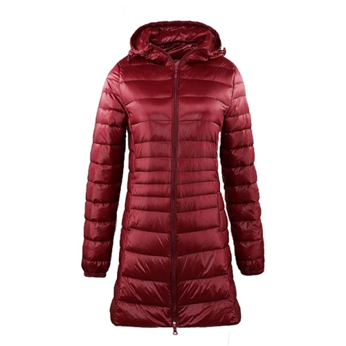 Kristiane | Vinter Kvinders Vatteret Frakke med Hætte og Lynlås