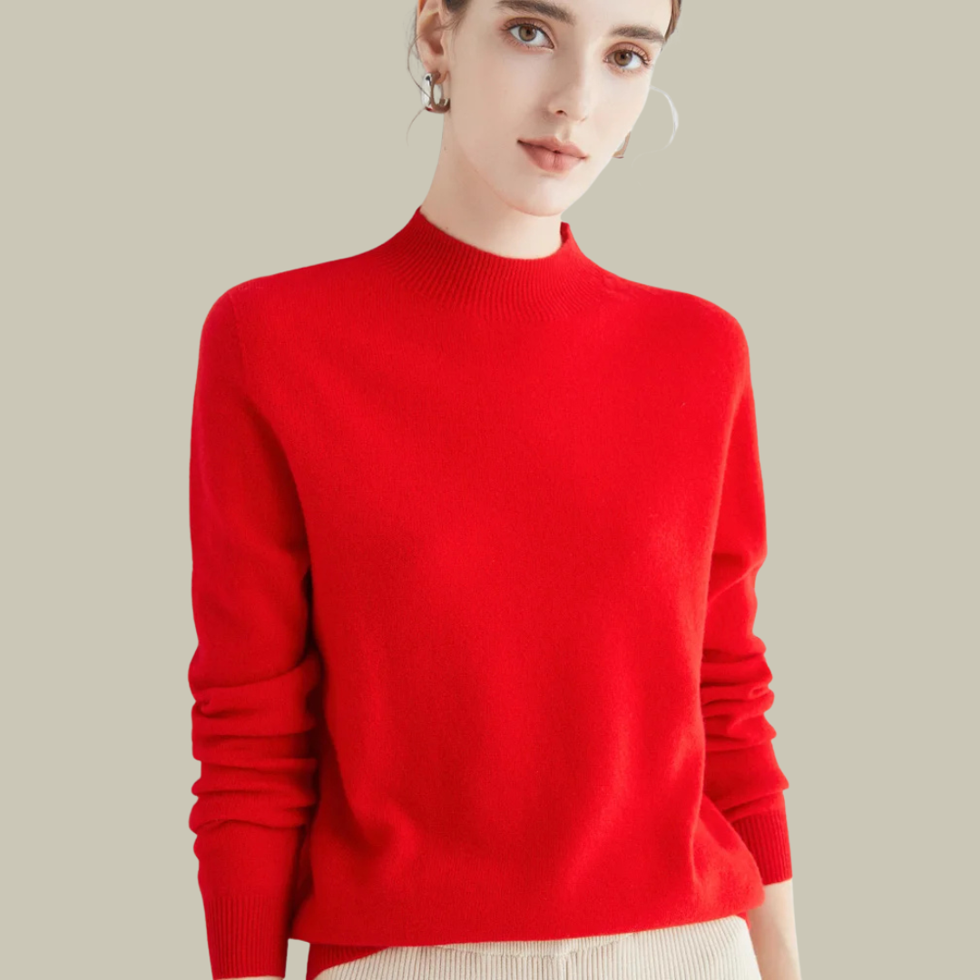 Rosanne | Kvinders Klassisk Vinter Sweater med Mockneck