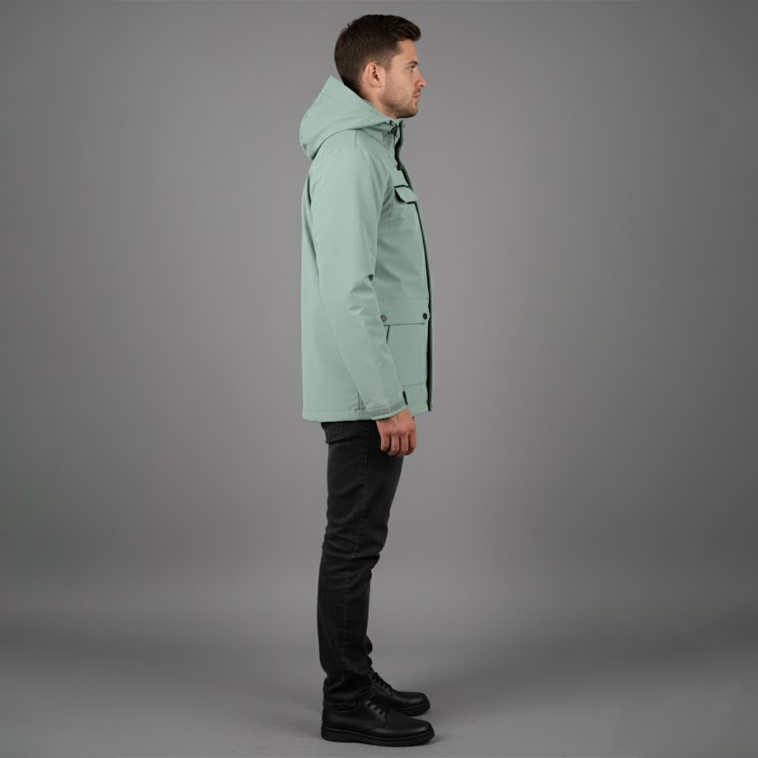 Knud | Herres vandtætte ski-vinterjakke med hætte til udendørsbrug