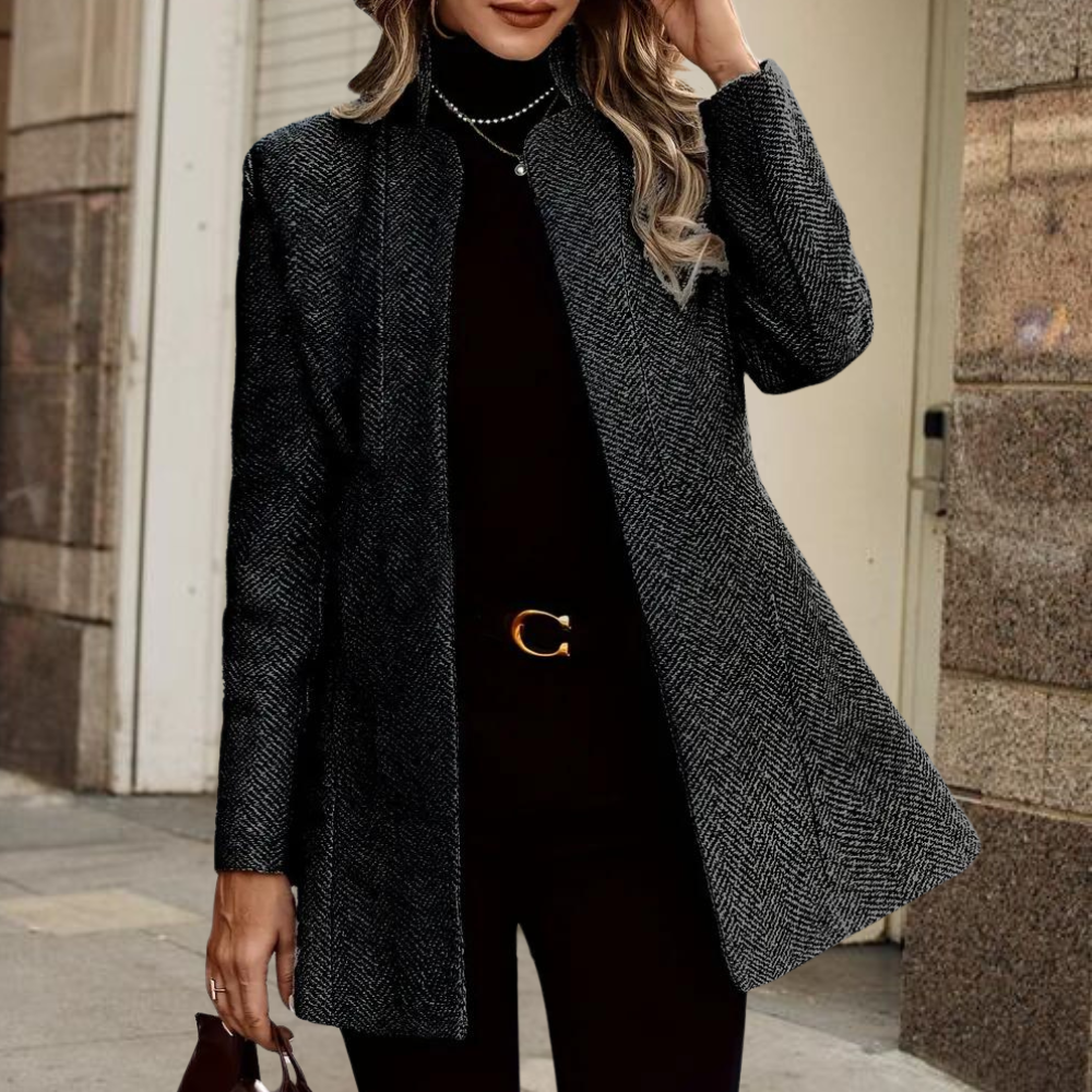 Dorit | Dame Elegant Vinterfrakke i Uldblanding