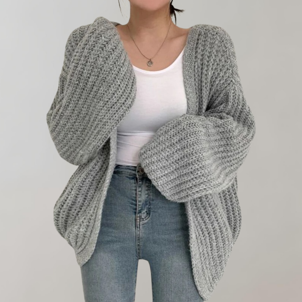 Line | Kvinders Oversized Åben Front Cardigan