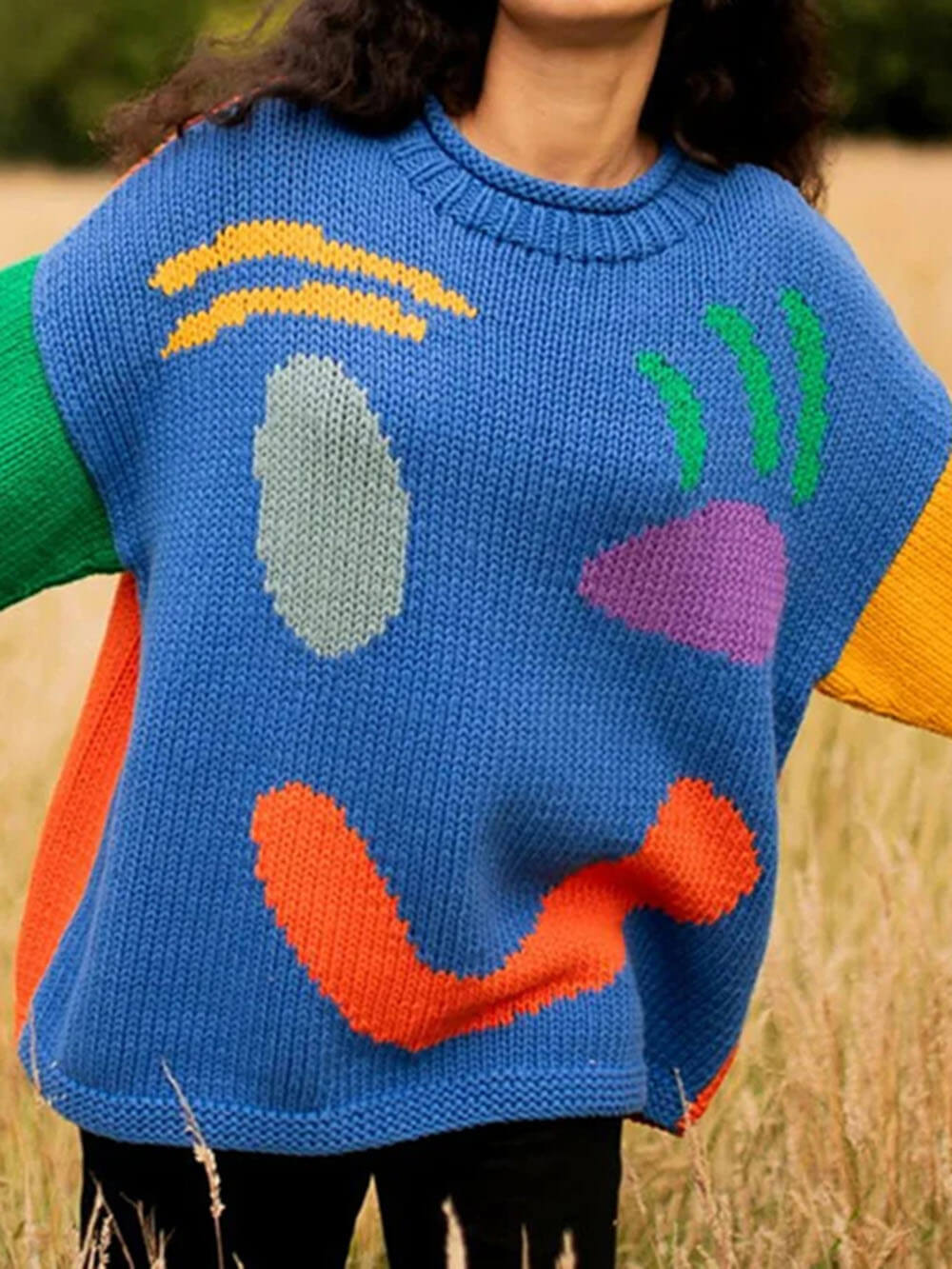 Birthe | Dame Vinter Casual Pullover med Smile-Print