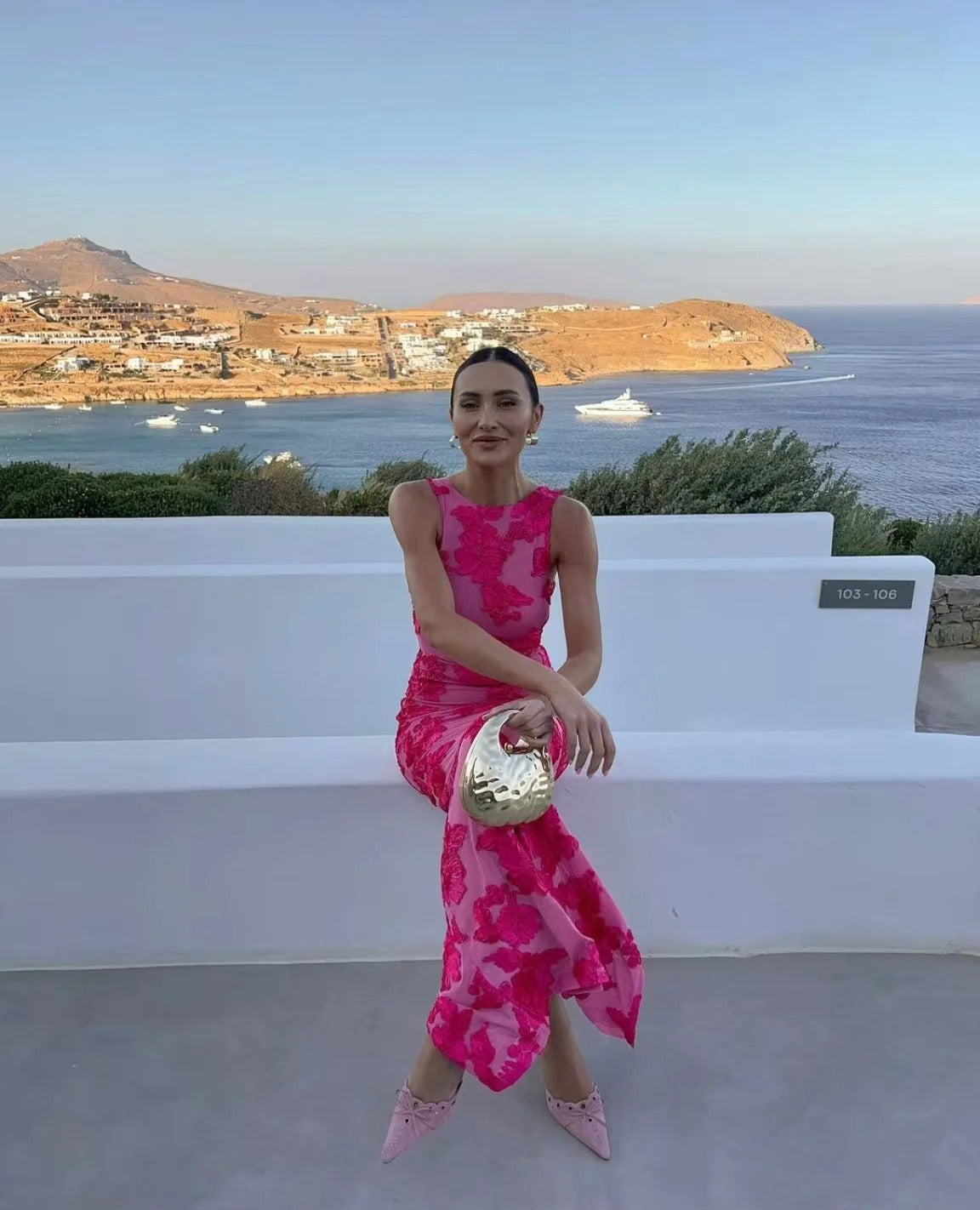 Sanne | Kvinders Slim Fit Maxi Kjole med Blomsterprint