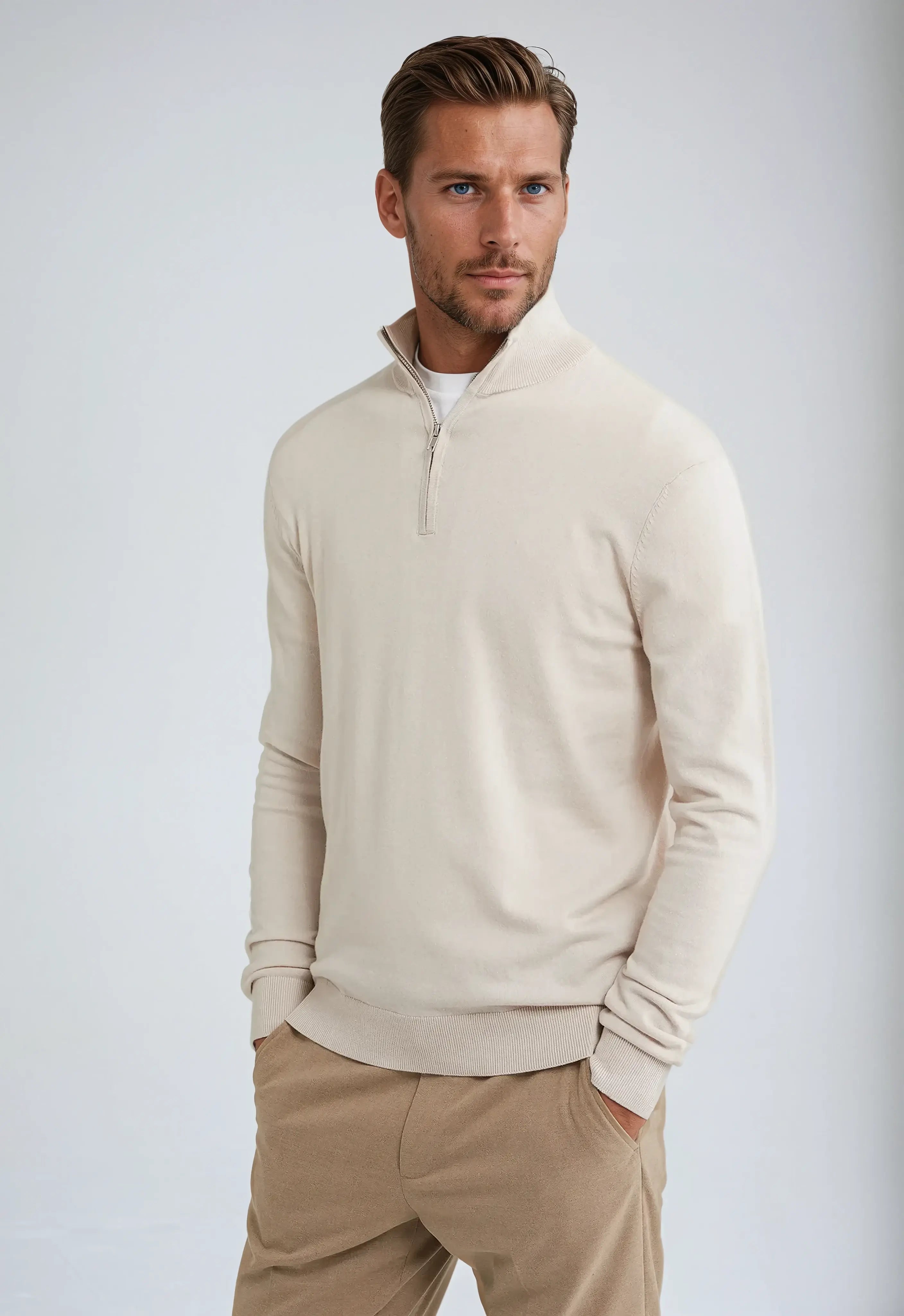 Jacob | Herre Casual Sweatshirt med Lynlås