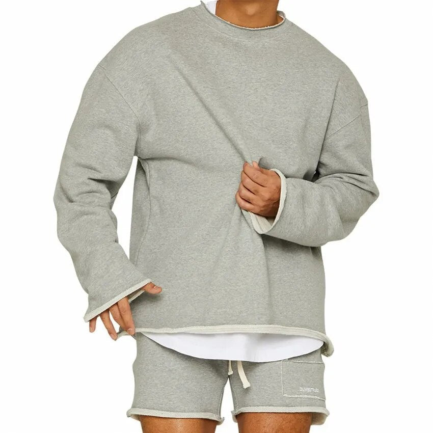 Frederik | Herre Casual Sweatshirt med Oversized Rund Hals