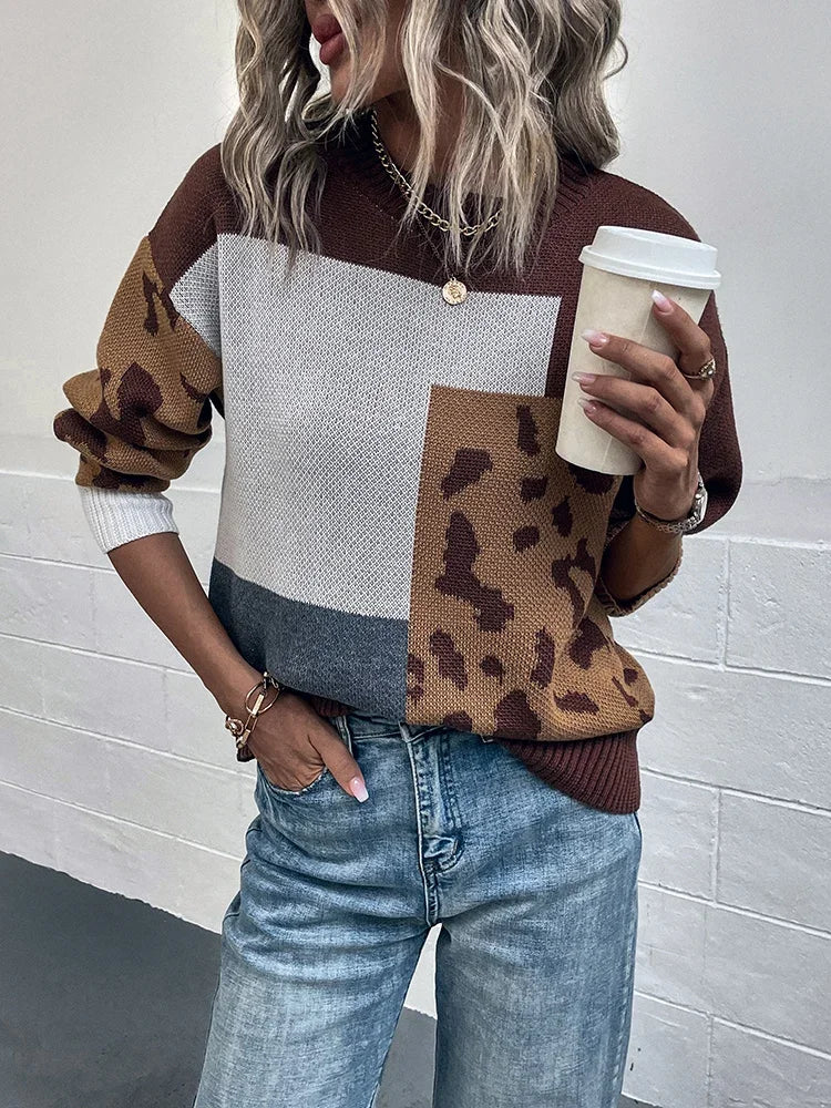 Koldvind | Patchwork Leopard Vintage Sweatshirt