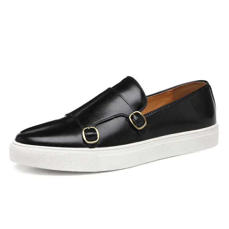 Richard | Herre Læder Slip-On Sko med Spænder