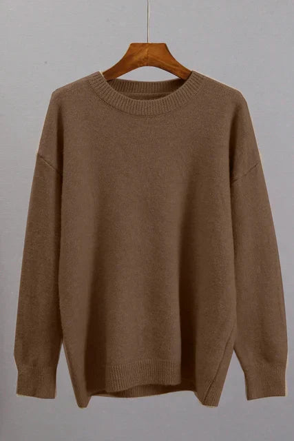 Amalie | Dame Løs Strikket Casual Pullover