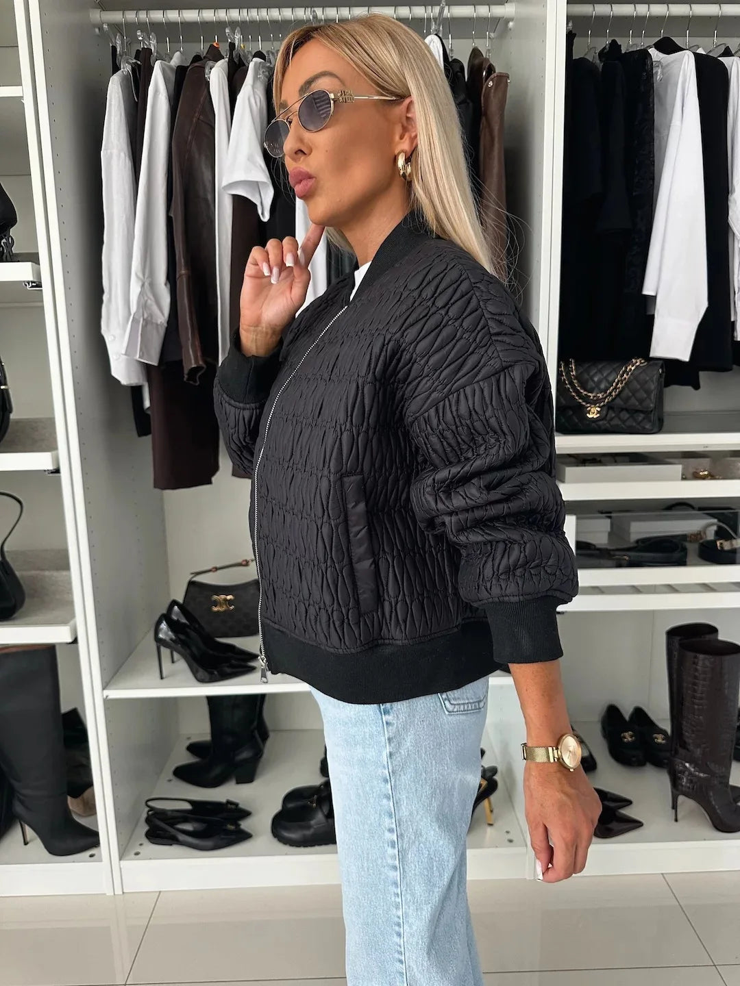 Inger | Kvinders Trendy Kort Cream Casual Jakke