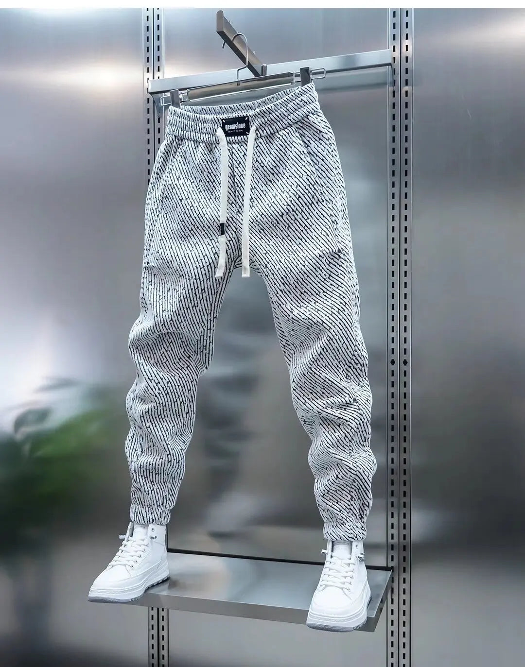 Patterned Casual Trousers