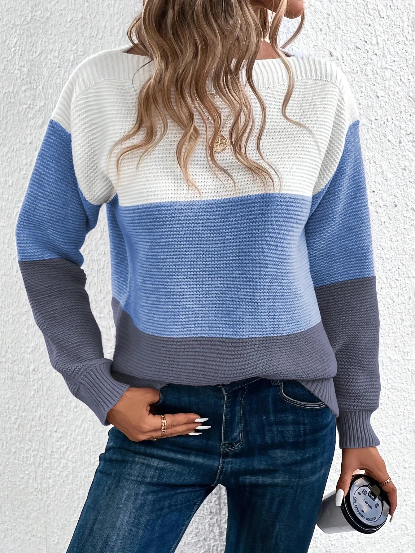Midsommer | Elegant trøje med tri-color patchwork