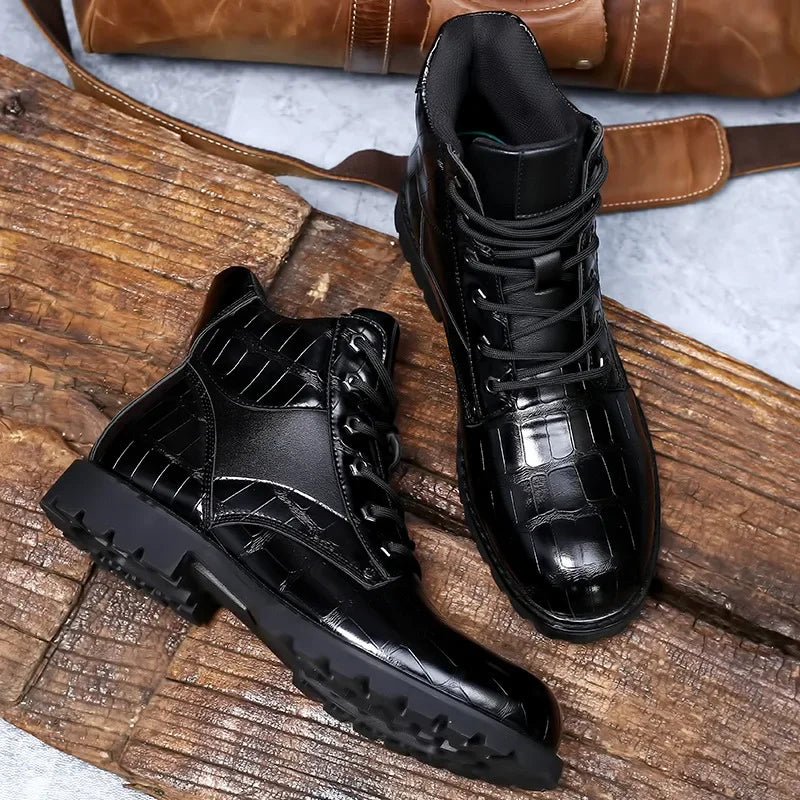 Rendell Crocodile Leather Boots