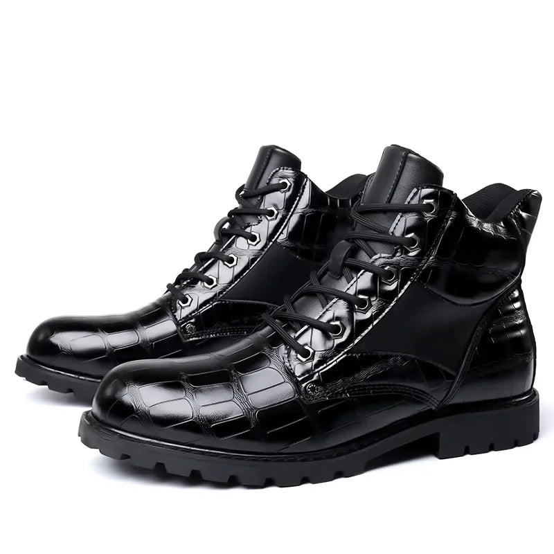 Rendell Crocodile Leather Boots