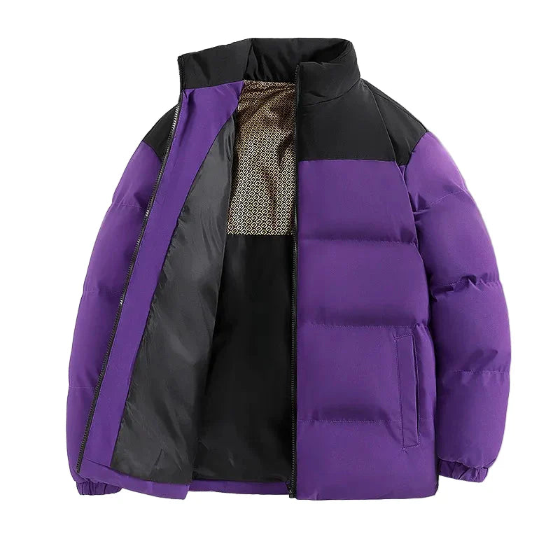 Albert | Herre Vinterjakke med Farveblok og Vattering