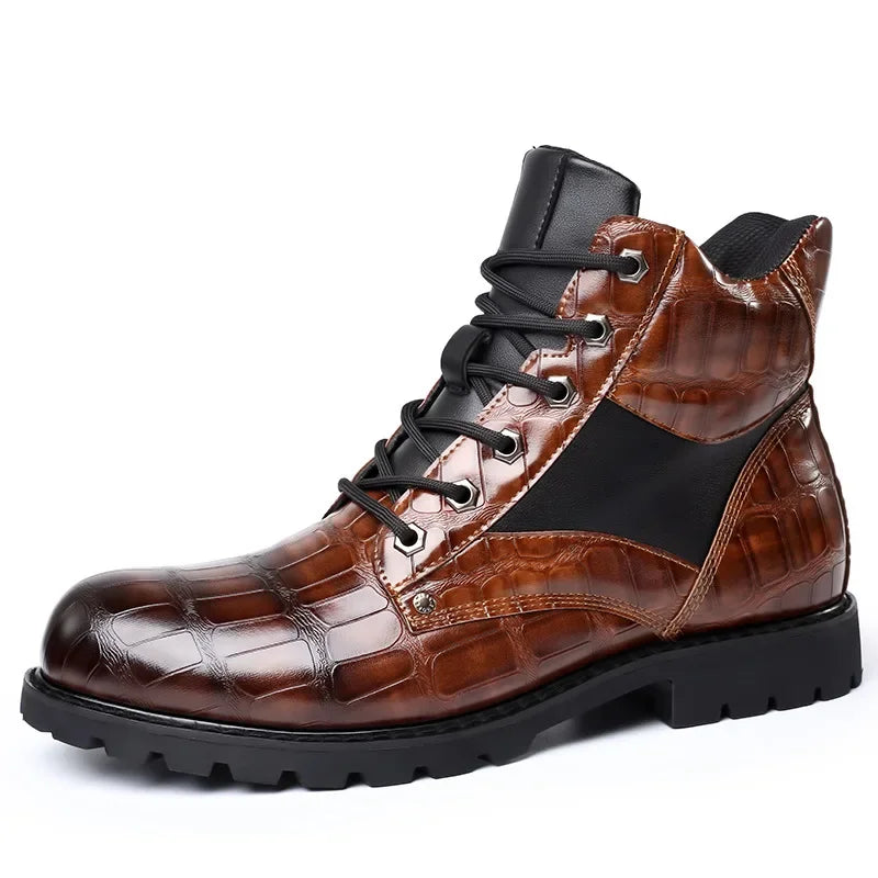 Rendell Crocodile Leather Boots