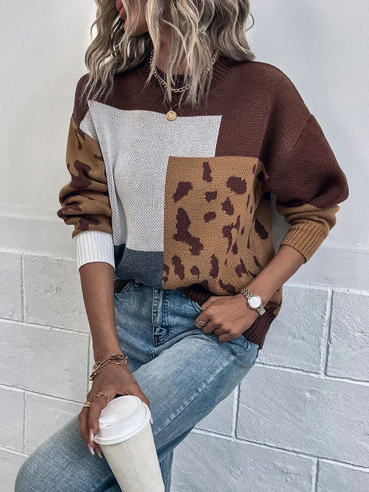 Koldvind | Patchwork Leopard Vintage Sweatshirt