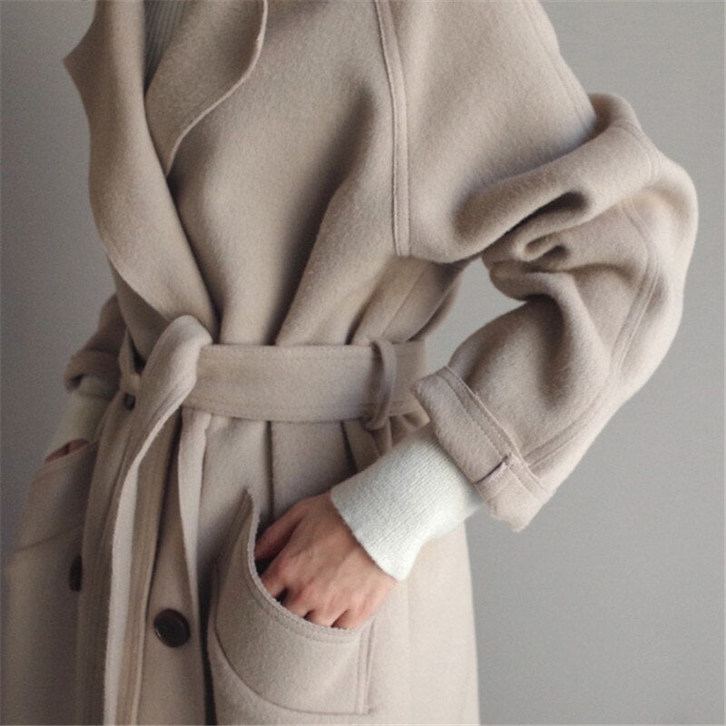 Novalie | Dame Elegant Dobbeltradet Trenchcoat