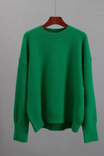 Amalie | Dame Løs Strikket Casual Pullover