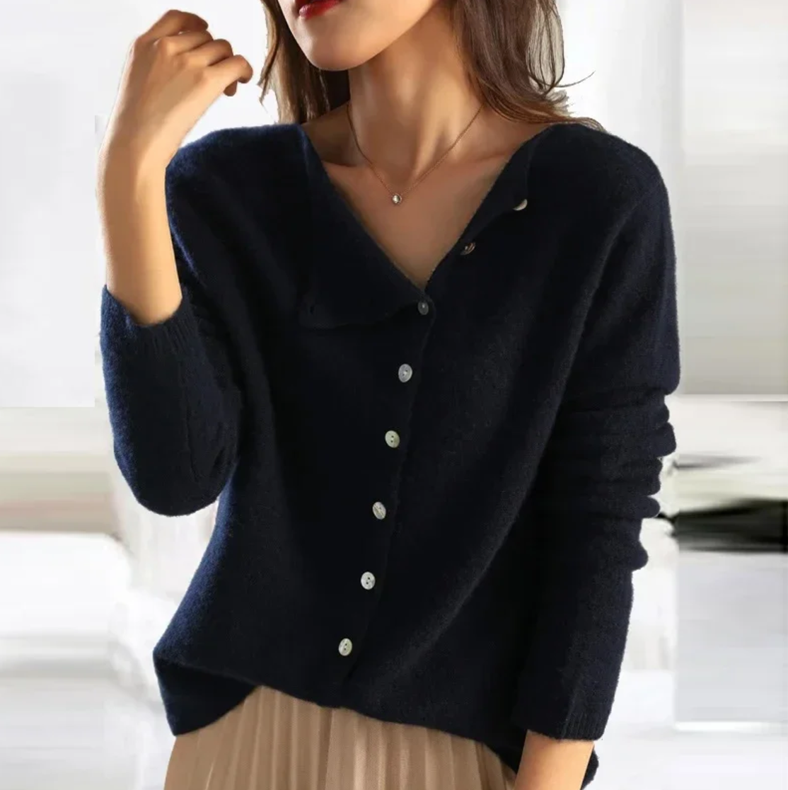 Esther - Eksklusiv Uldcardigan