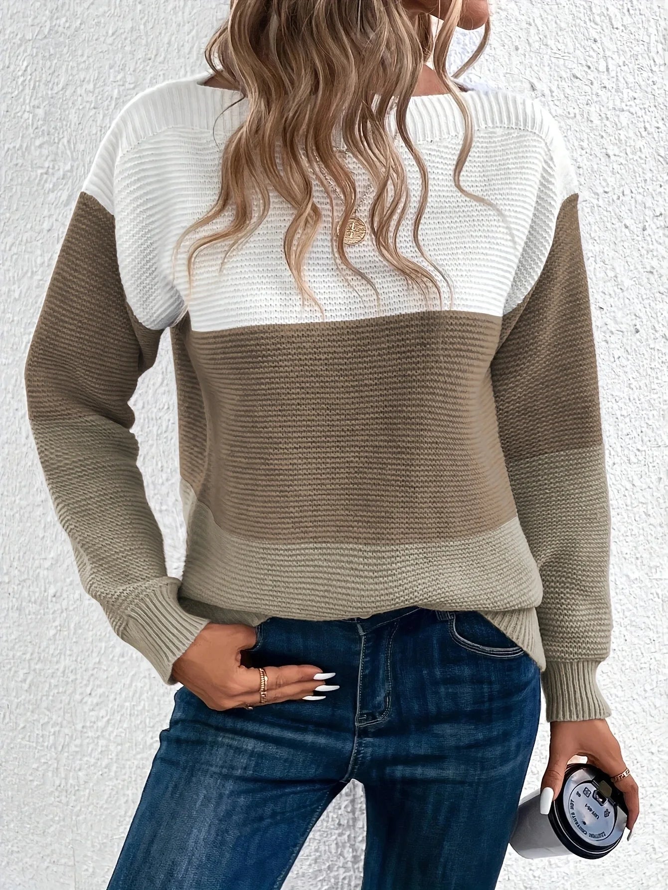Midsommer | Elegant trøje med tri-color patchwork