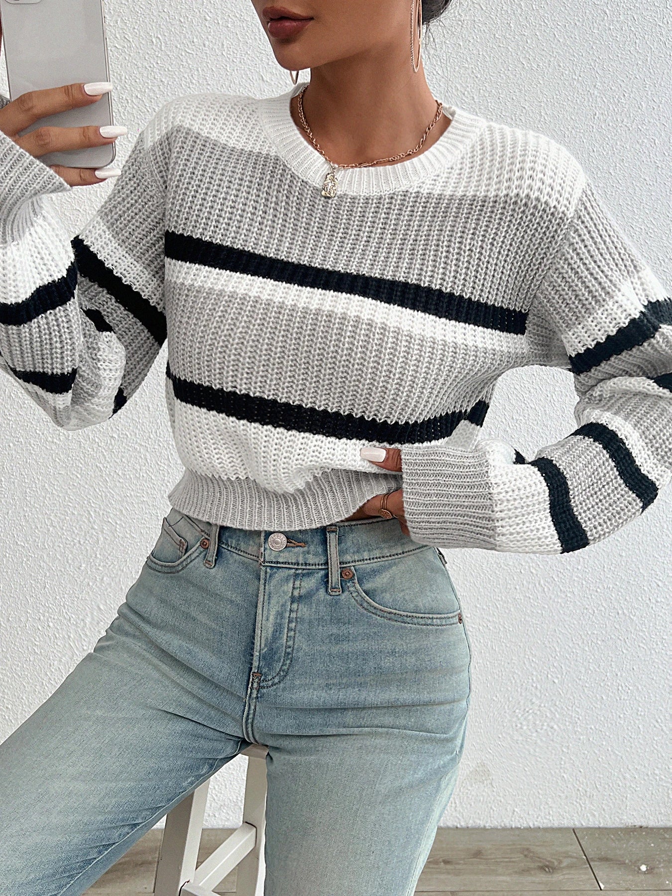 Lund | Strikket trøje med Drop-Shoulder