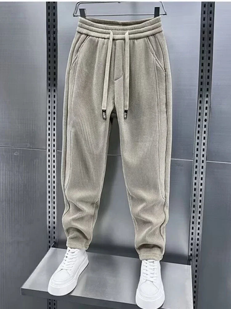 Stylish Ribbed Trousers