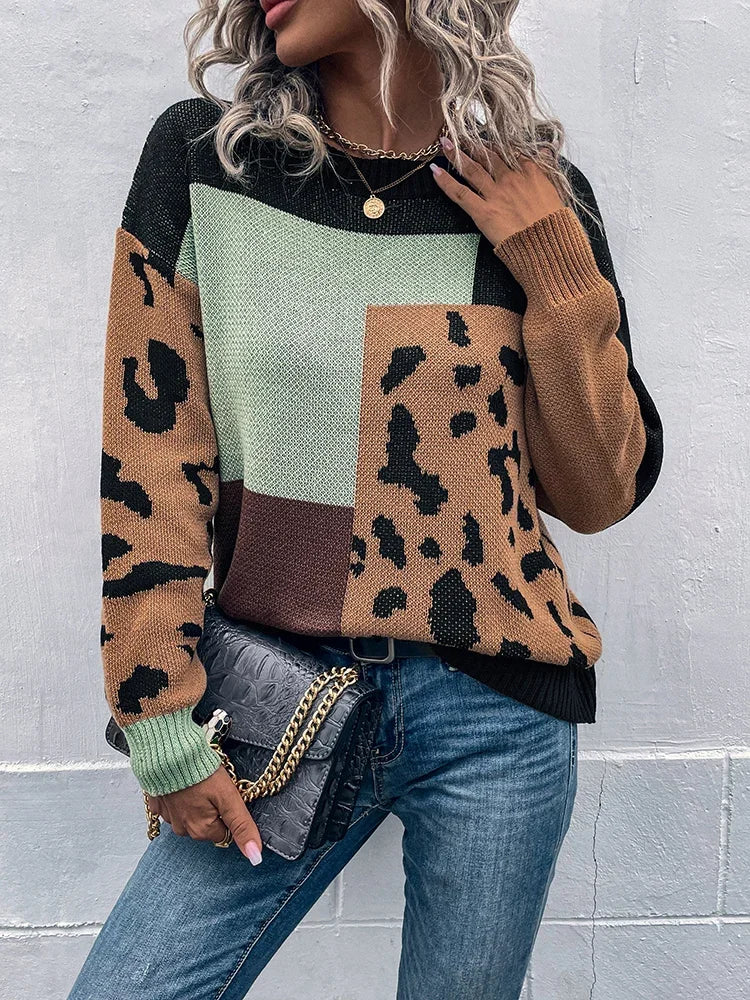 Koldvind | Patchwork Leopard Vintage Sweatshirt
