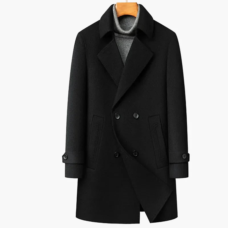 Julius | Mænds Klassisk Dobbeltbrystet Vinterfrakke