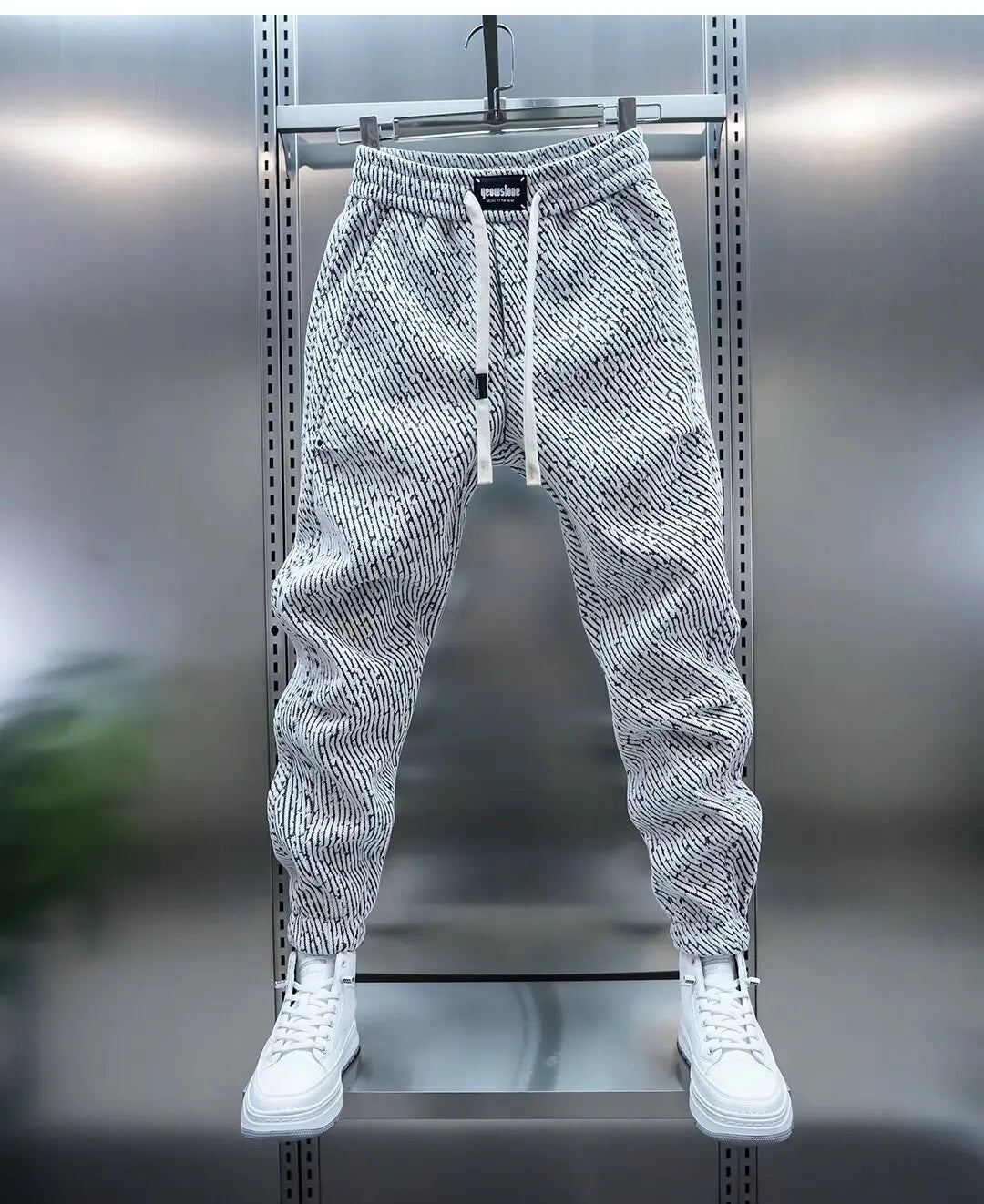 Patterned Casual Trousers