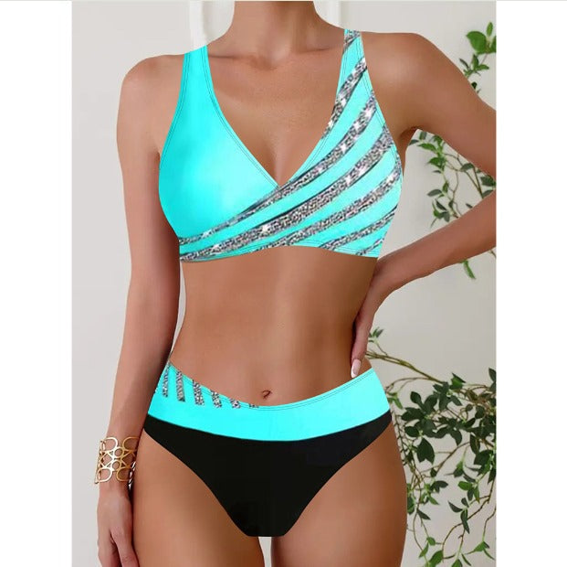 Zuza - Patterned Halterneck Swimsuit