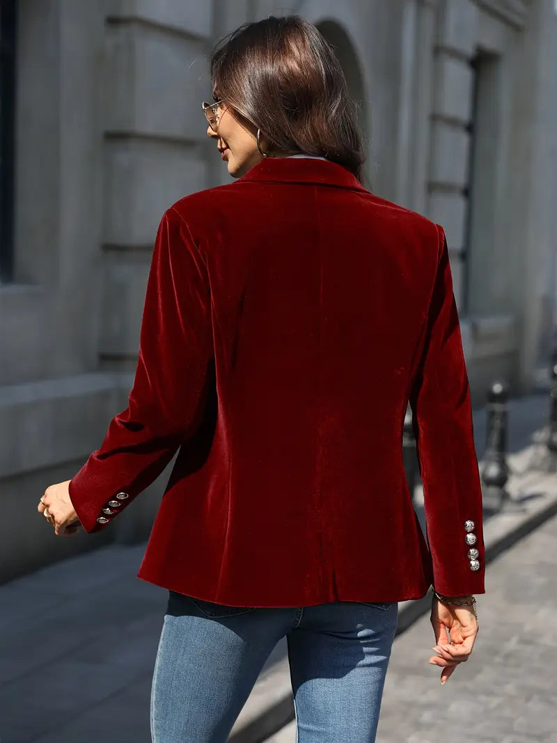 Astrid | Elegant Blazer i Blød Velour