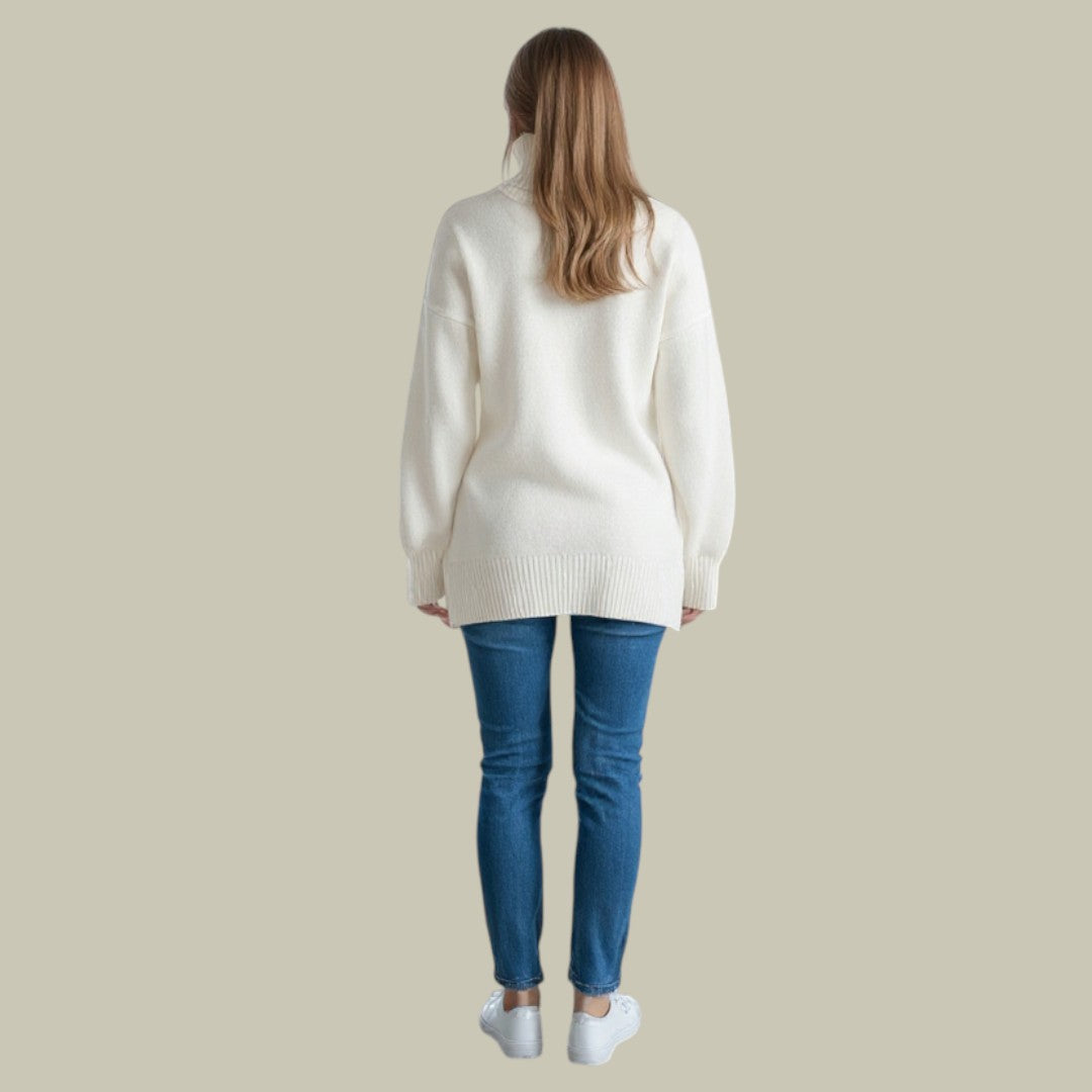 Rosalina | Kvinders Oversized Vinter Sweater med Rullekrave